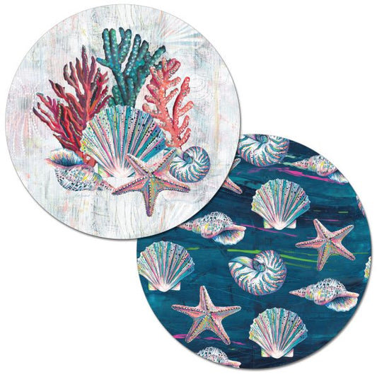 Jewels of the Sea  Round Reversible Placemat