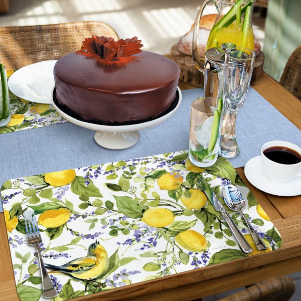 Watercolor Lemons – Easycare Reversible Placemat