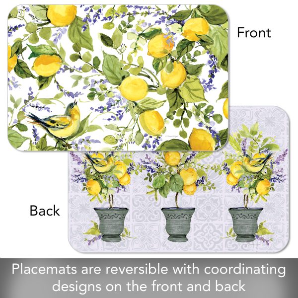Watercolor Lemons – Easycare Reversible Placemat