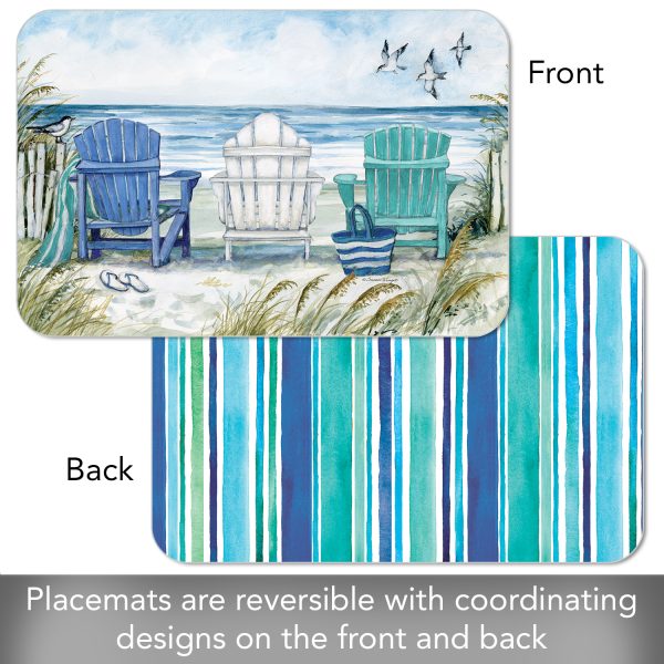 Chairs by the Sea – Easycare Reversible Placemat