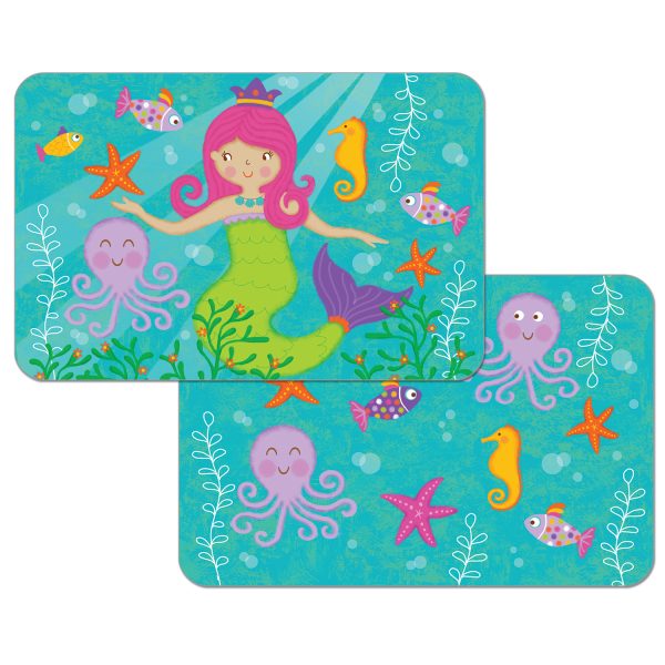 Sirena infantil – Salvamanteles reversible de fácil cuidado