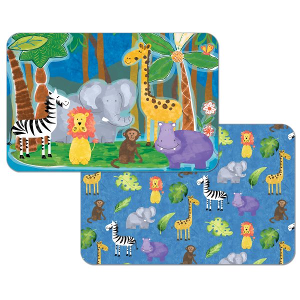 Mantel Individual Reversible Amigos de la Selva para Niños