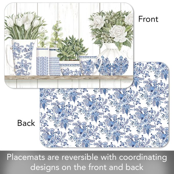 Blue & White Pottery – Easycare Rectangle Reversible Placemat