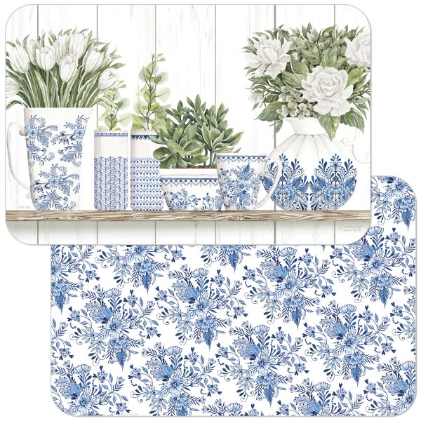 Blue & White Pottery – Easycare Rectangle Reversible Placemat