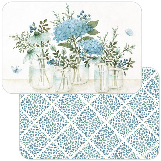 Mason Jars & Florals – Easycare Rectangle Reversible Placema