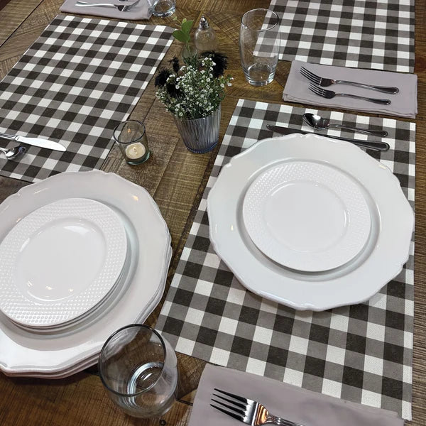 Azul/Gris – Salvamanteles de cuero PVC