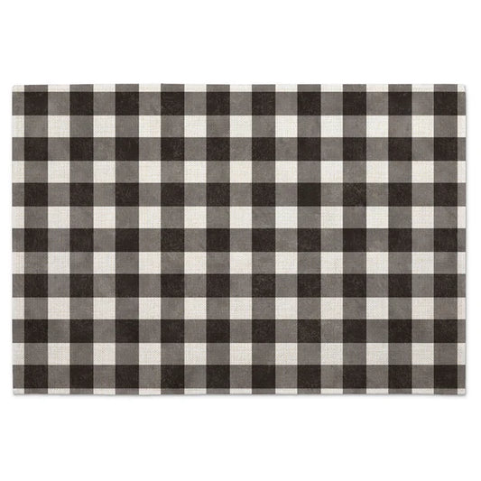 Farmhouse Check Poly-Cotton Blend Fabric –  Placemat 18" x 12"