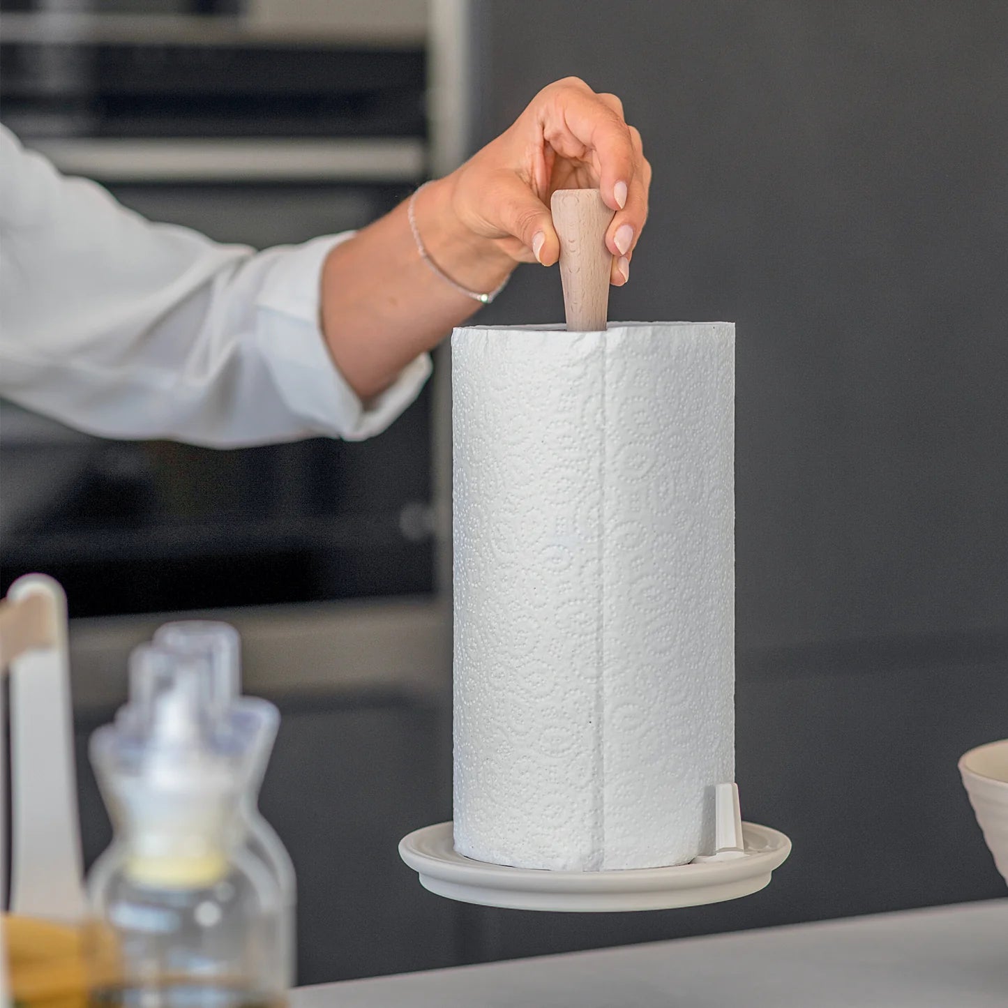 Vanity -  Paper Towel Holder Milk White