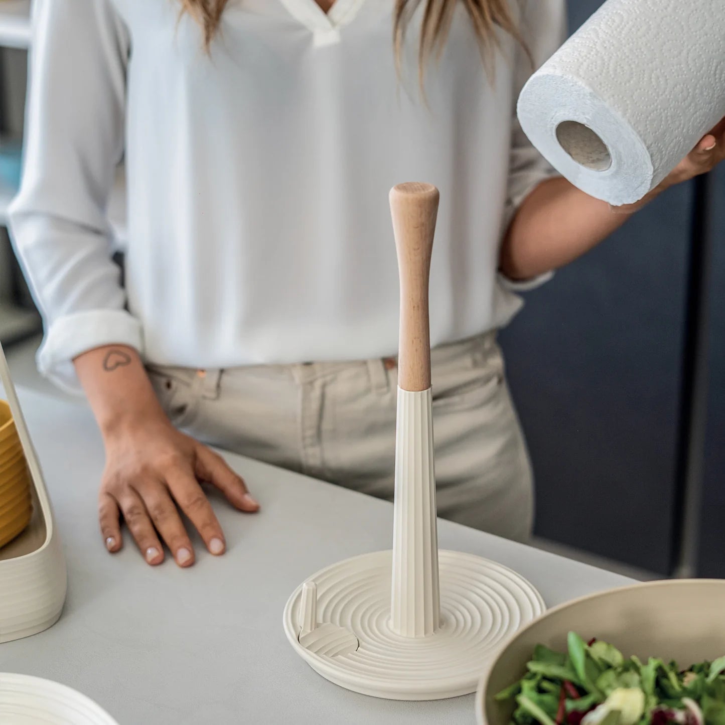 Vanity -  Paper Towel Holder Milk White