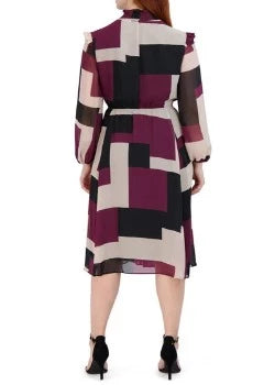 Dress Wine Beige  - Sandra Darren