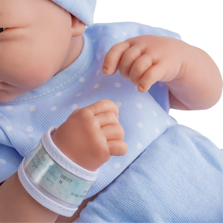 La Newborn Boutique 14 Inch Real Boy Baby Doll-Blue Outfit 9 Pcs Set