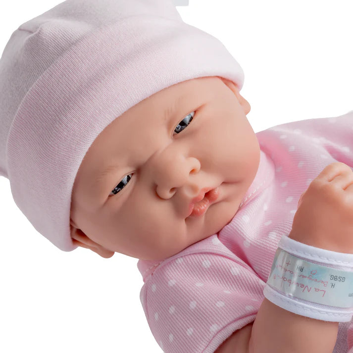 La Newborn Boutique 14 Inch Real Girl Doll-Pink Outfit 9 Pcs Gift Set