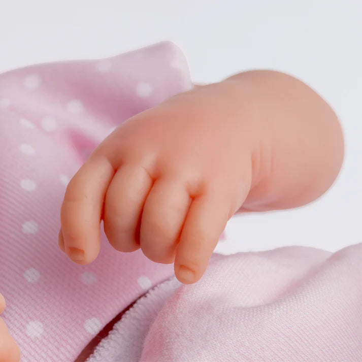 La Newborn Boutique 14 Inch Real Girl Doll-Pink Outfit 9 Pcs Gift Set