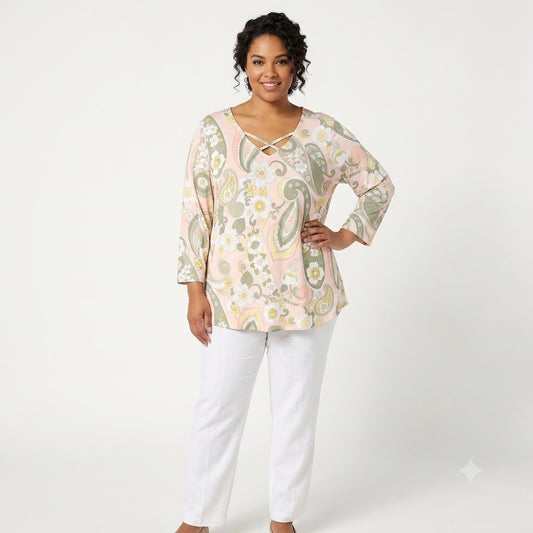 Blusa con diseño floral Rosa Multicolor Ruby Rd X