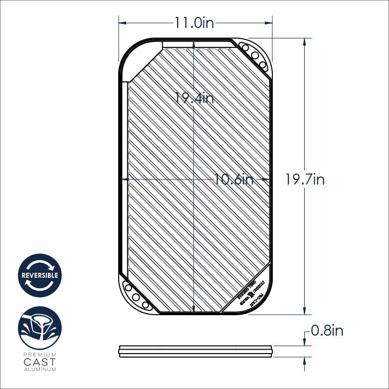 Two Burner Reversible Griddle