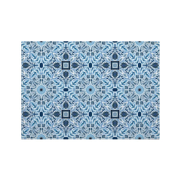 Azul/Gris – Salvamanteles de cuero PVC