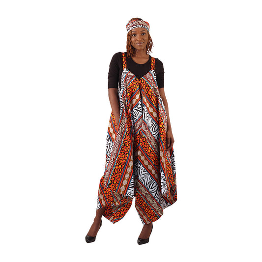 Shanti Bold Ankara Print Jumpsuit
