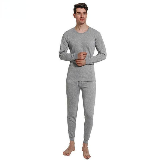 Set 2 Men's Solid Thermal Heather Grey