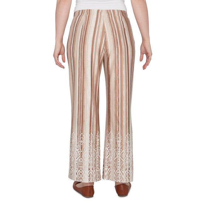 Boho Stripe Puff Print Wide Leg Pant  - Ruby Rd