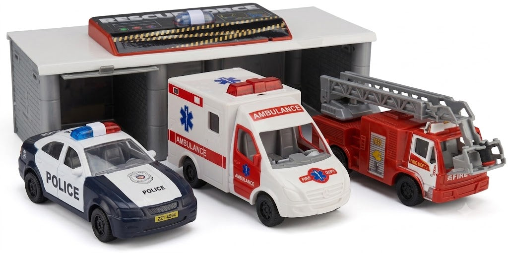 3 Vehicle Rescue Force in Garage