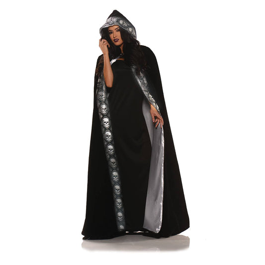 Velvet Cape with Skulls