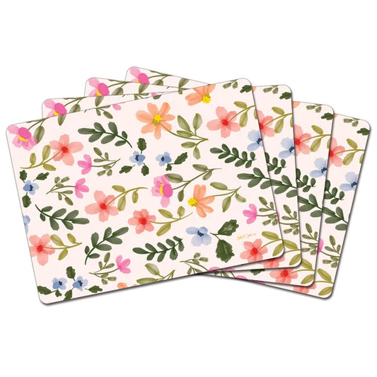 Watercolor Floral Hardboard Premium 4 Pack –  Placemat