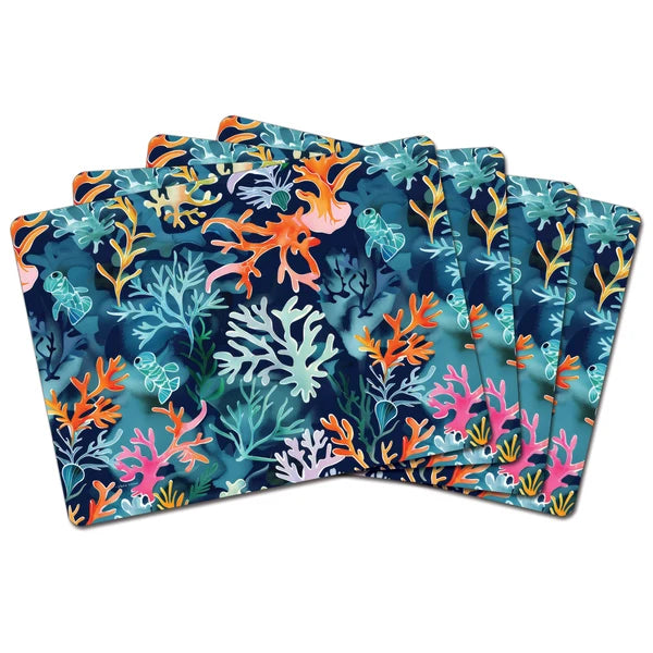 Azul/Gris – Salvamanteles de cuero PVC