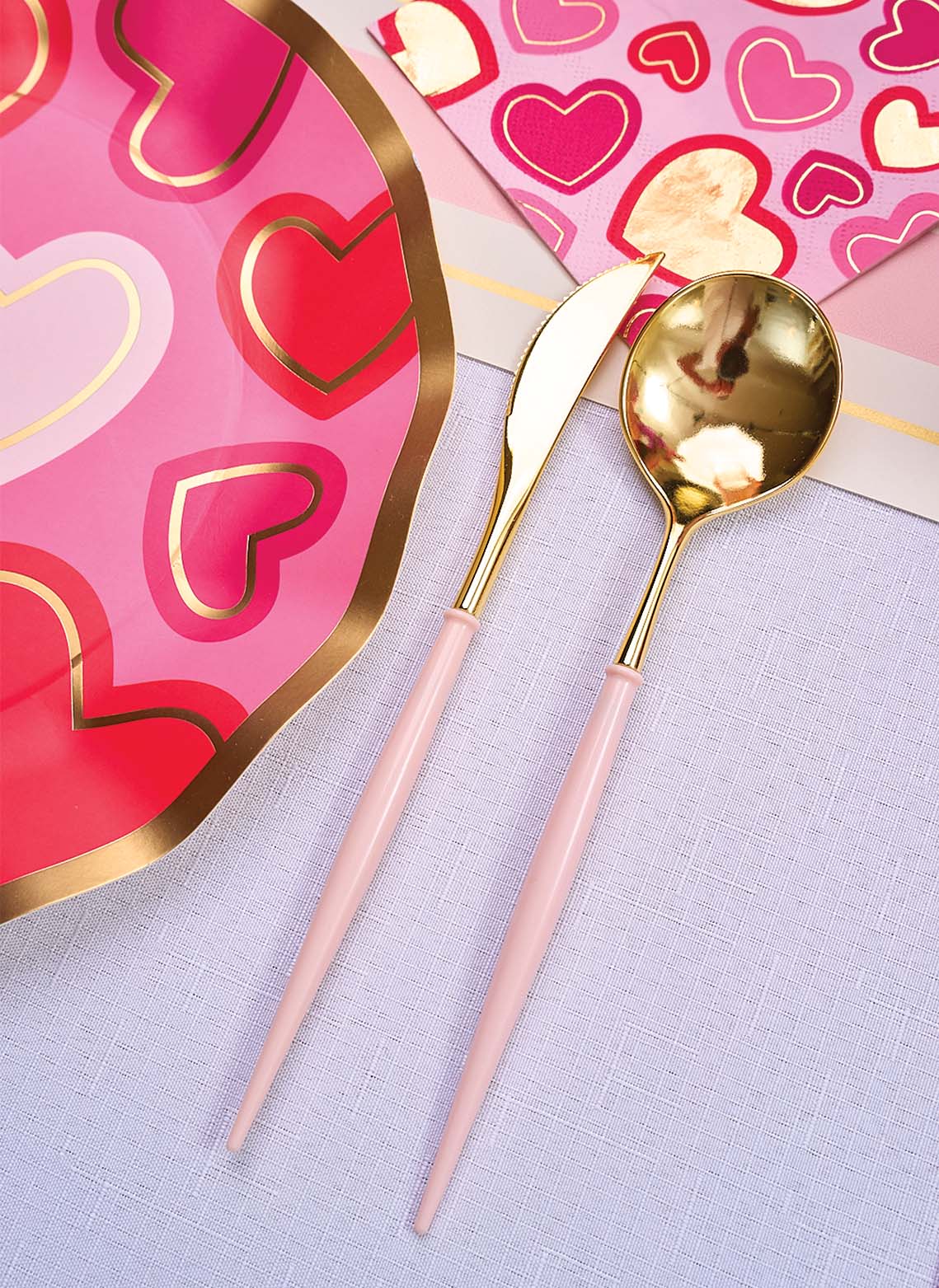 Bella Cutlery Gold / Blush Handle