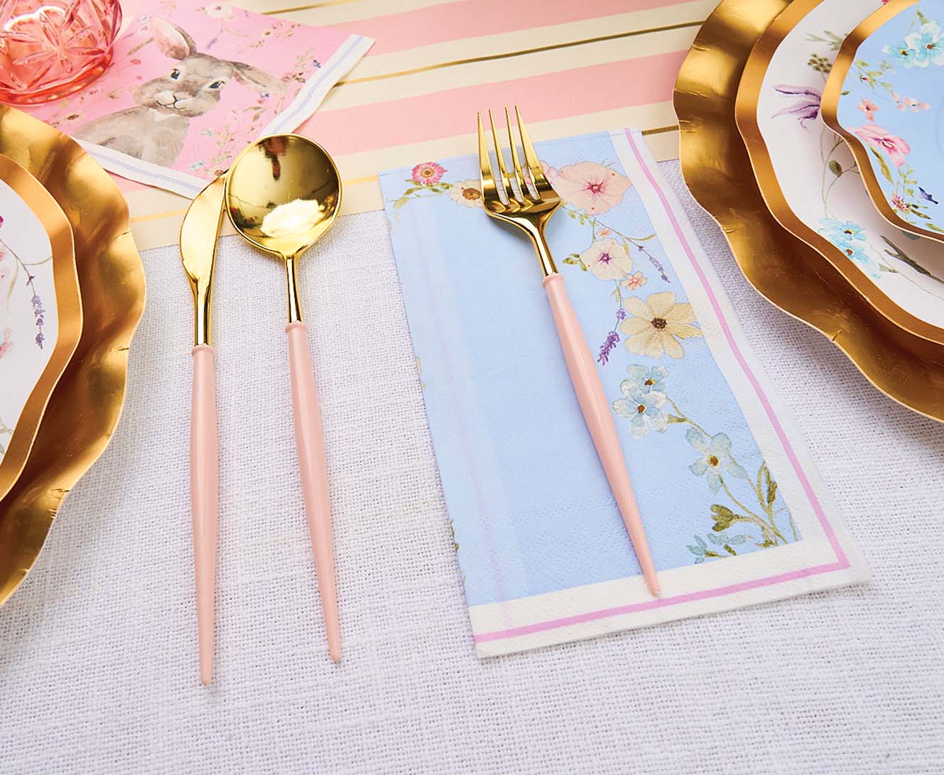 Bella Cutlery Gold / Blush Handle