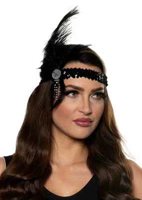 Diadema de Flapper Negra