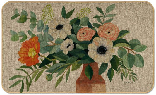 Fresh Poppies – Linen Floor Mat