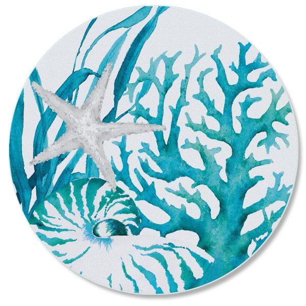 Coral Life  Round Glass Counter Saver