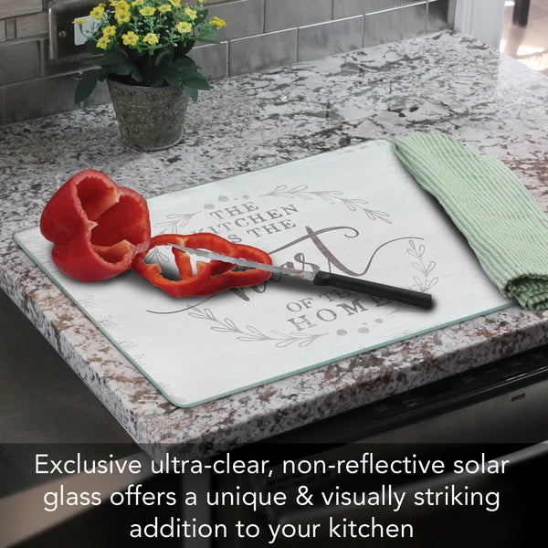 Protectores de encimera de cristal mármol blanco 10" x 8"