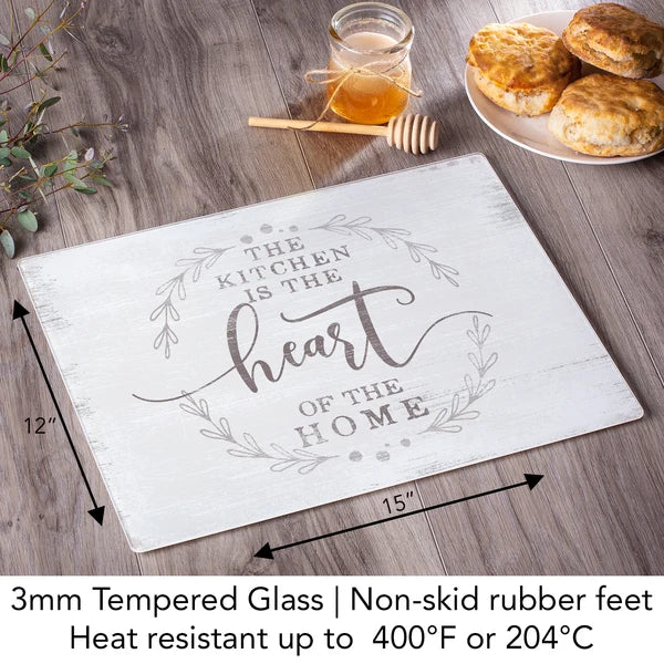 Protectores de encimera de cristal mármol blanco 10" x 8"