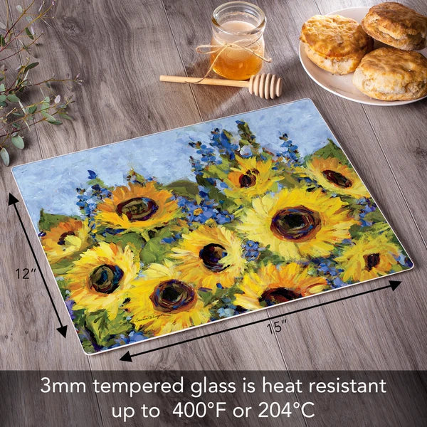 Protectores de encimera de cristal mármol blanco 10" x 8"