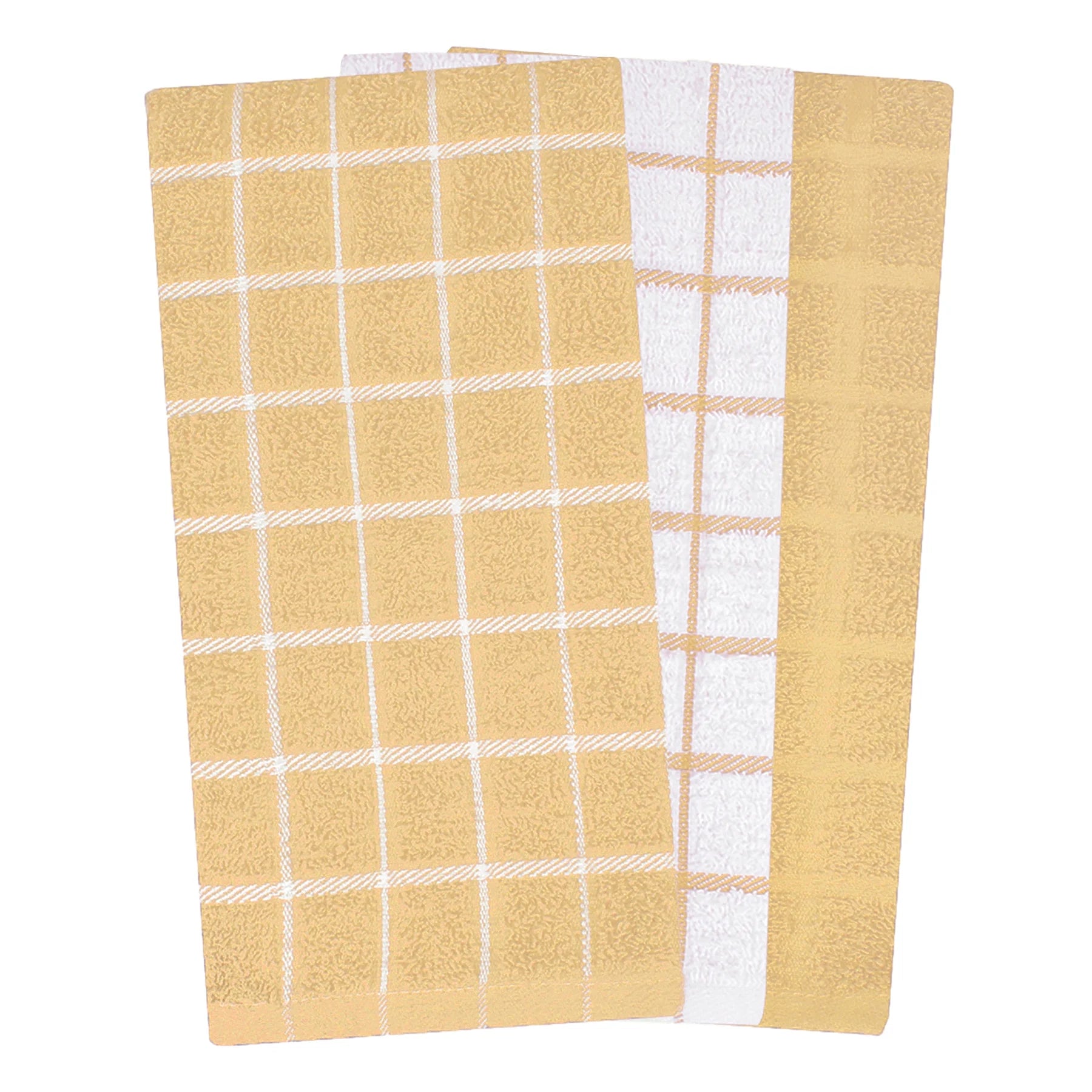 3Pk Terry Kitchen Towel Straw 16 x 25
