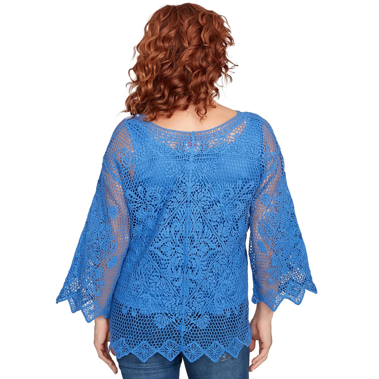 Lined Medallion Crochet Top Ultramarine - Ruby Rd