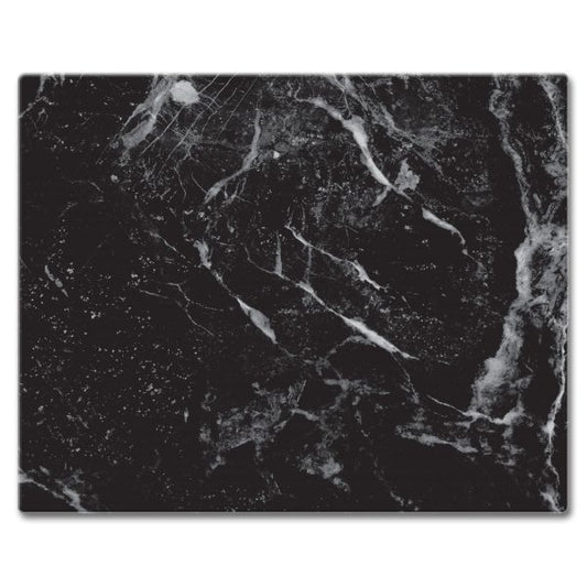Black Marble Glass Counter Saver  15" x 12"