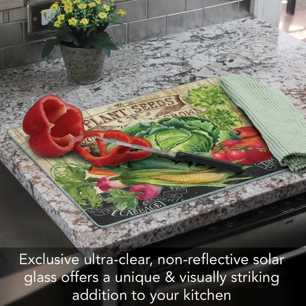 Protectores de encimera de cristal mármol blanco 10" x 8"