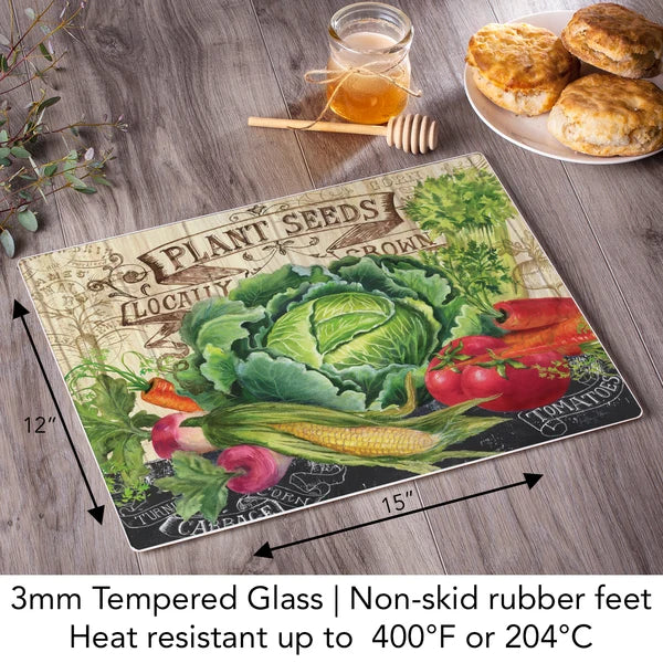 Protectores de encimera de cristal mármol blanco 10" x 8"