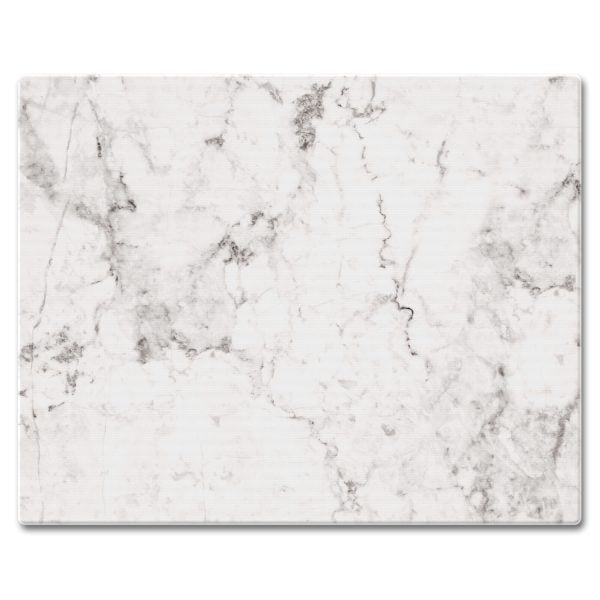 Salvamostrador de Vidrio Mármol Blanco 15" x 12"