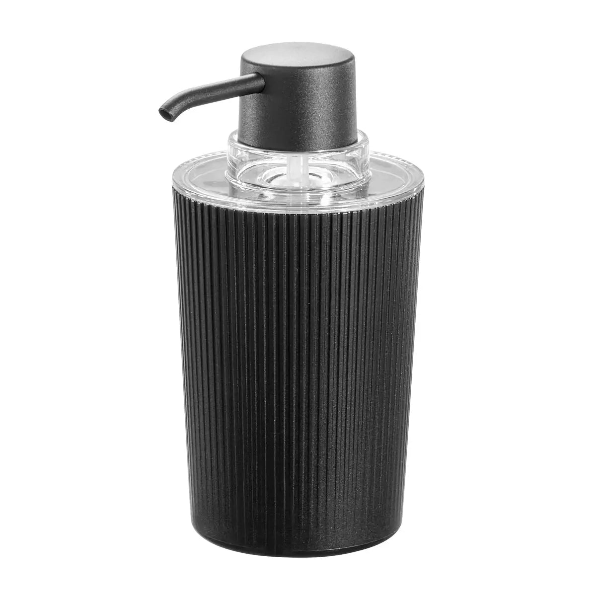 Fluted Soap Pump Black/Clear