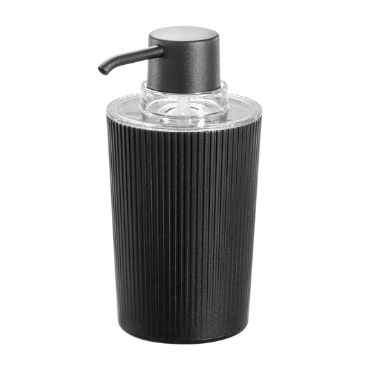 Fluted Soap Pump Black/Clear