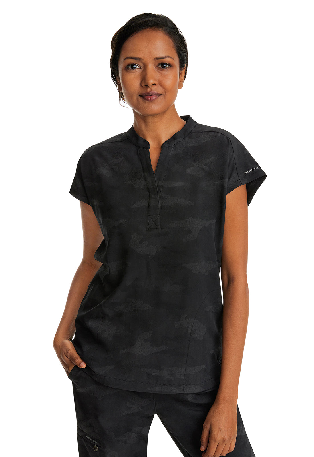 Mandarin Collar Boxy  Black