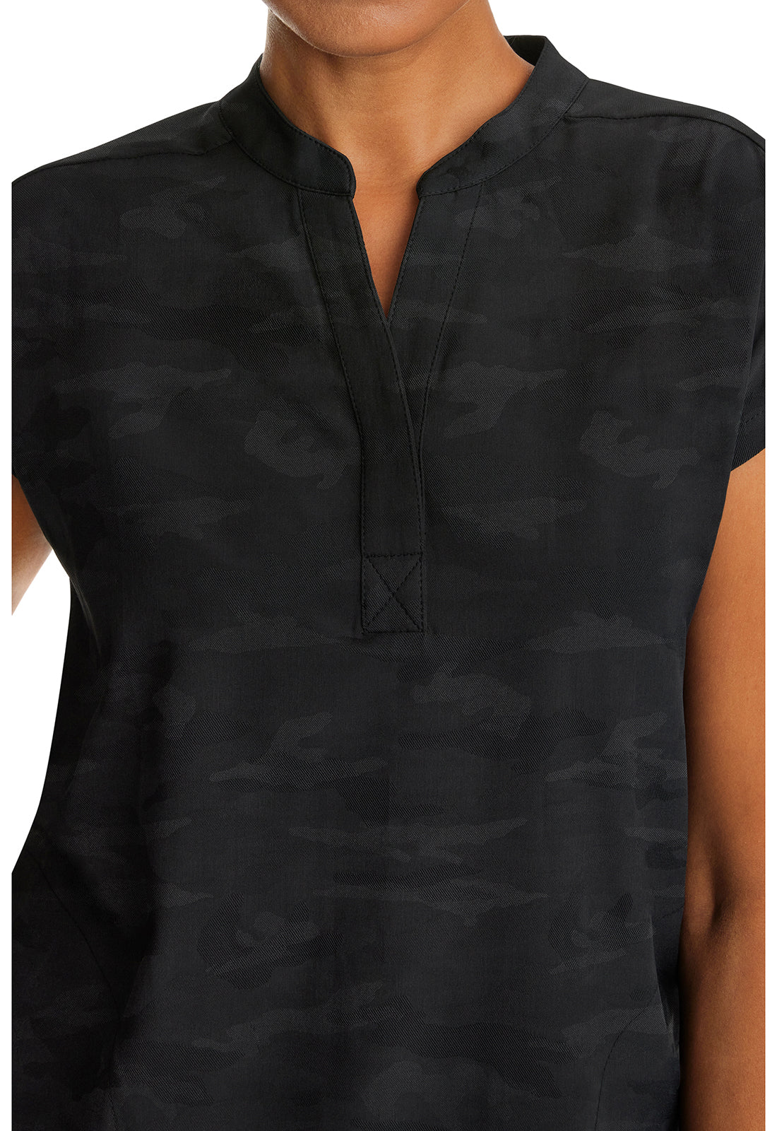 Mandarin Collar Boxy  Black