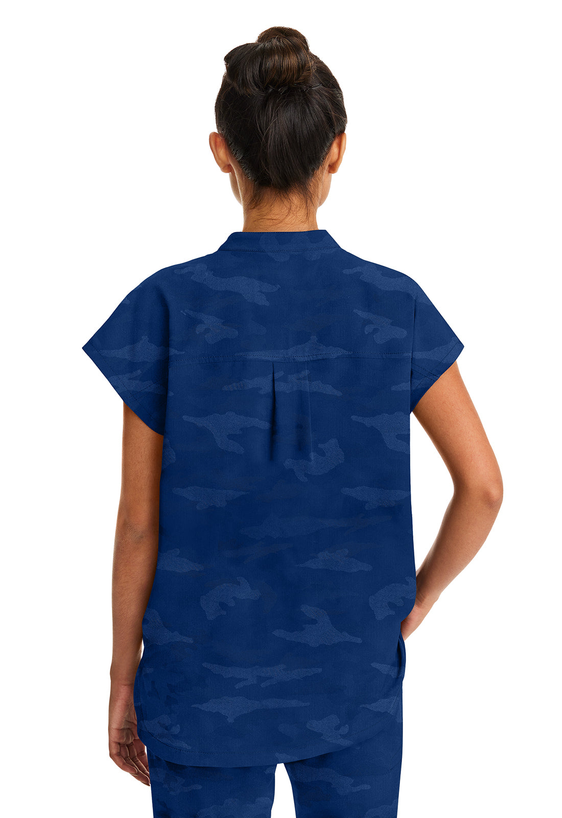 Mandarin Collar Boxy  Navy
