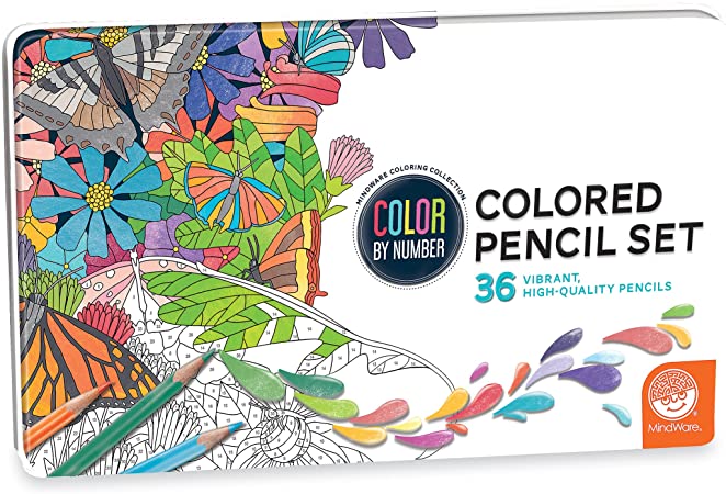 36 Coloured Triangular Pencils In Tin