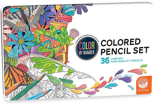 36 Coloured Triangular Pencils In Tin