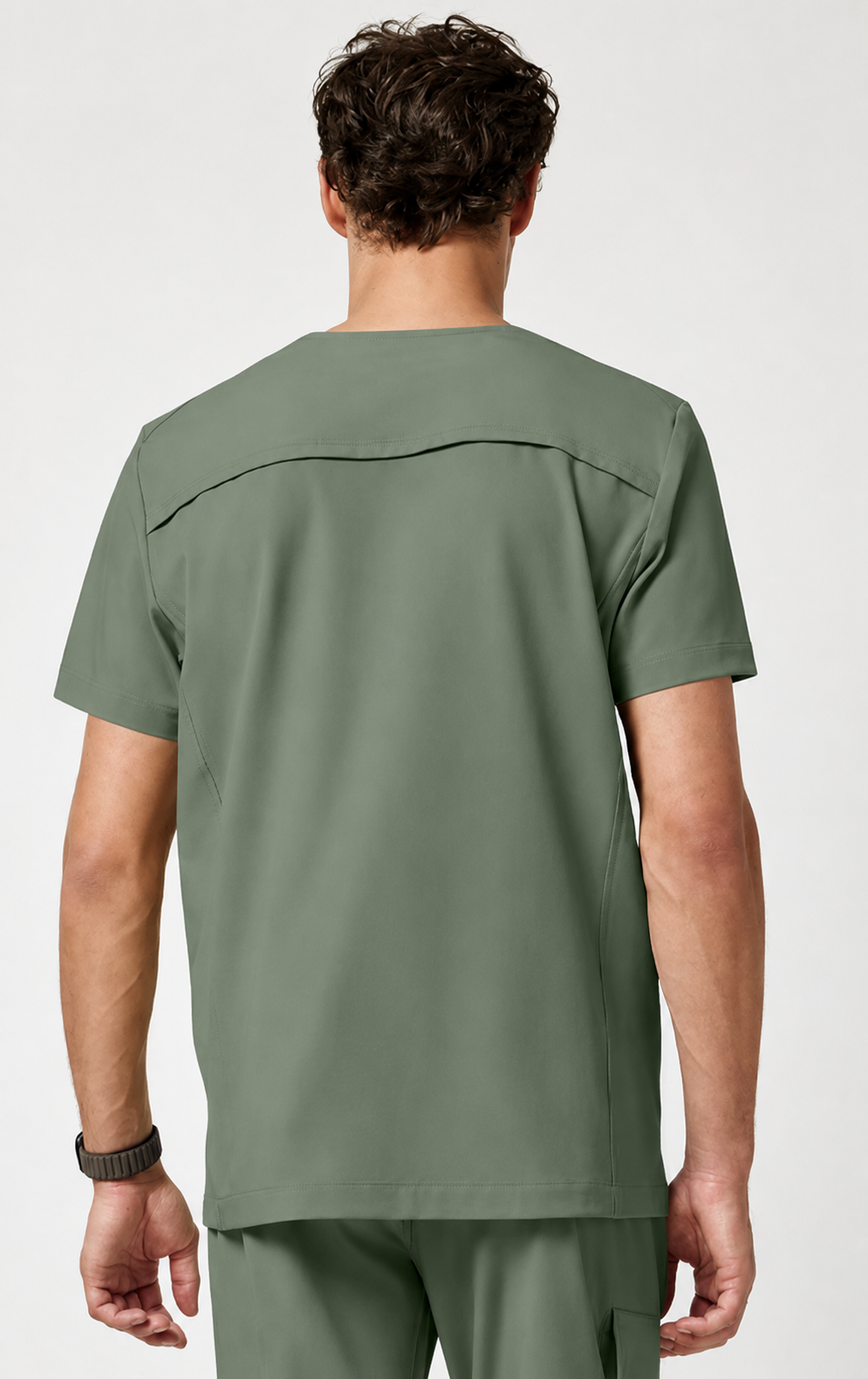 Parte superior con cuello en V para hombre Verde Acadia