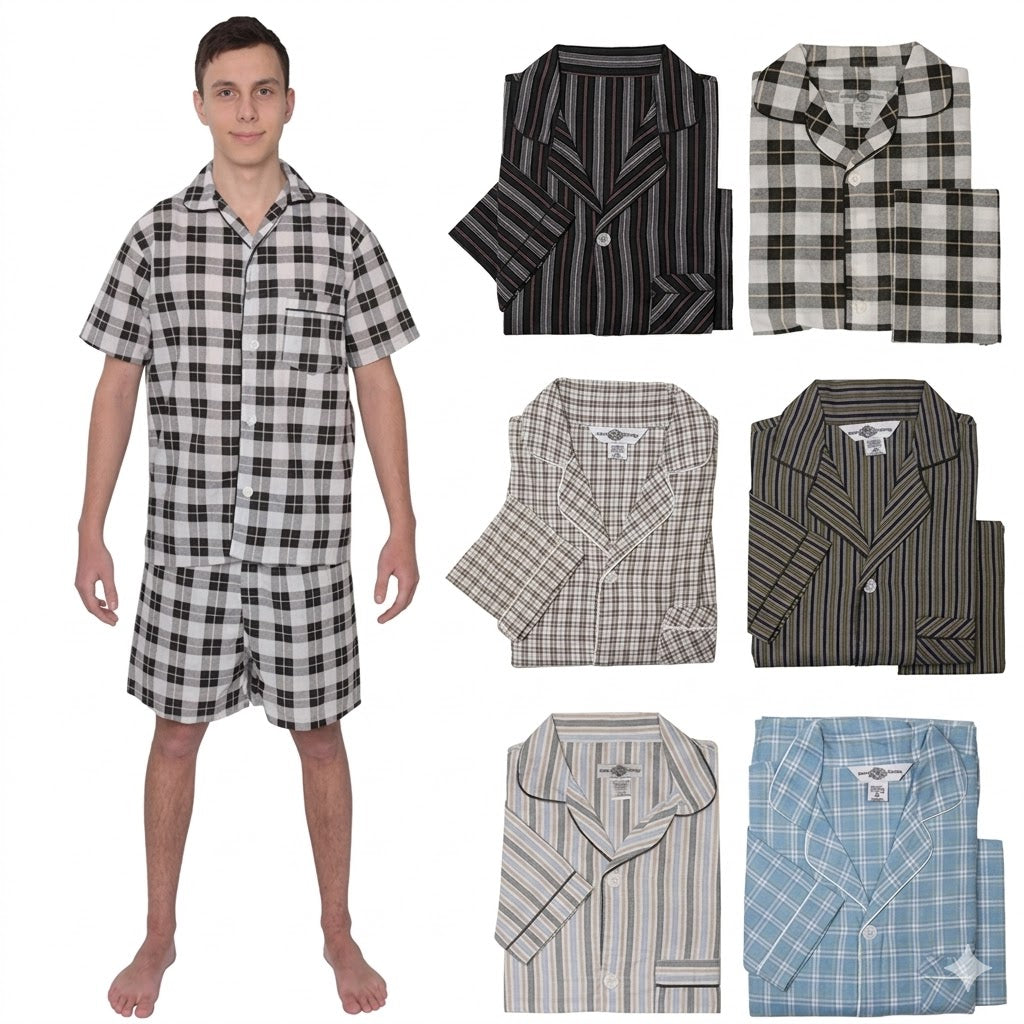 Men´s Pajama Short Sleeve w/ short pant Multicolor